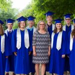 Maria Archer with class of 2019 members who attended Eastern Mennonite Elementary School