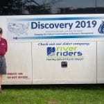 Discovery 2019 with group leader Lee Good and bus driver, Barry Darr on the left, and Kyle Good (cook) and Jennifer Young (van driver) on the right