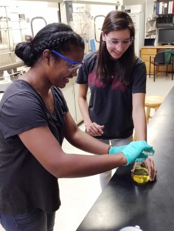 Rahel Lema in laboratory