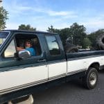 Lee Good, middle school science teacher, rounded up some oversize tractor tires for the effort.