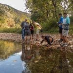Environmental science students exploring the North Fork. Photo by Steven Johnson.