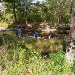 Environmental sustainability students and chemistry students on field trip to study the North Fork in Bergton, Va. Photo by Kevin Carini. Photo by Kevin Carini.