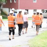 Crossing from the upper building to the lower building... EMS will construct a bridge later this fall for safe pick up and drop off 