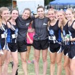 Girls varsity at the  2019 EMHS cross country invitational.
