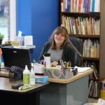 Hannah Bailey settling into her first grade classroom