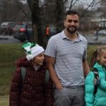 Tyler Kauffman, facilities manager who put in dozens of extra hours for the renovation and move, with his daughters