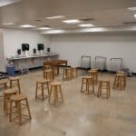 Art room (work tables coming!) EMES first day in new building