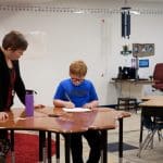 EMES first day in new building. Third grade