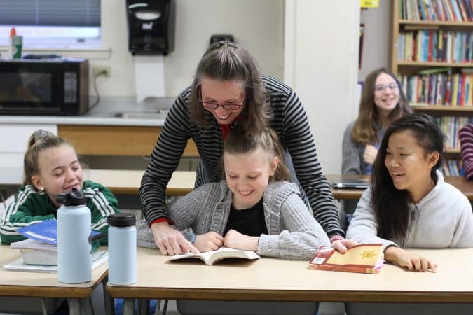 Susan Melendez teaching sixth grade language arts