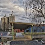 Connecting covered bridge. Gaines Group photo.