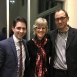 Paul Smith of VOCES8 Foundation and guest conductor; Janet Hostetter, artistic and creative director of Shenandoah Valley Children's Choir; and Jared Stutzman, Eastern Mennonite School choral director.