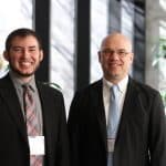 Paul J. Yoder (left), assistant professor of teacher education, Eastern Mennonite University, and 
Peter Wiens, Ph.D., assistant professor of teacher education at the University of Nevada, Las Vegas.
