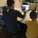 Andrew Gascho, athletic director and varsity girls soccer coach, meeting with the team via Google Meet during COVID-19 closure