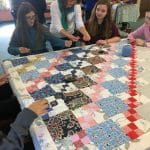 Comforter knotting for Mennonite Central Committee at Virginia Mennonite Retirement Community