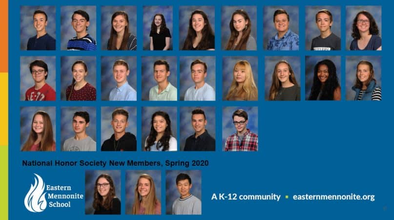 National Honor Society inductees, April 2020