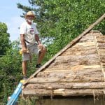 Kendal Bauman, PE teacher and volunteer helper with the peace fort