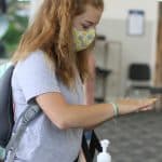 Lots of hand sanitizing