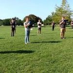 Choir with megaphones