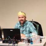 Jesse Blosser teaches algebra with his birthday crown on Dec. 1