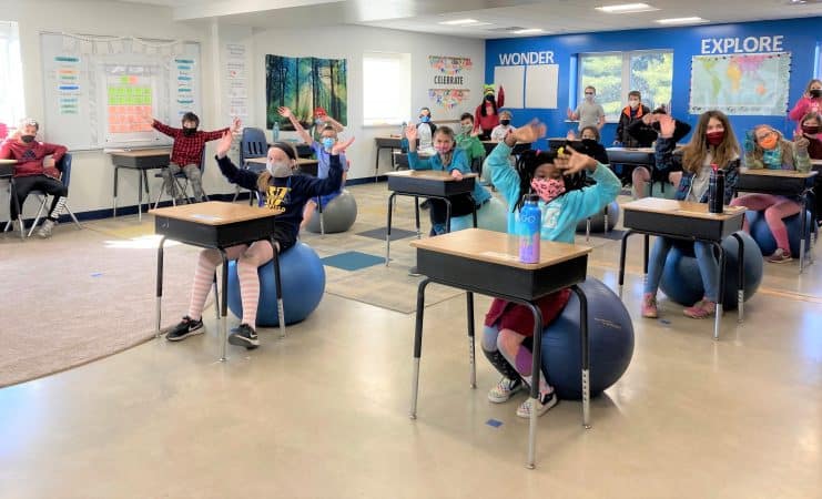 Fifth grade class, March 2020
