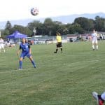 Adam Rhodes '25, picking up a corner kick