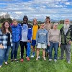 Hugh and Kathy Stoll family with Mandy, Nikita, Lydia and Eli '22. 