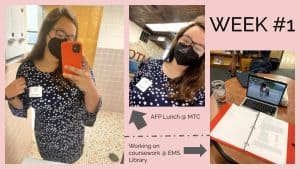 Abby Garber '22 reporting on her EMSadvancement office internship