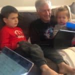 Ethan Zook '72 with his grandchildren. Photo courtesy of Ethan Zook