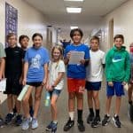 Middle school day out scavenger hunt in the school