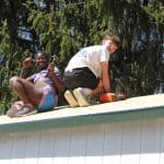 MDS class spring 2023, constructing a storage shed on school grounds