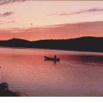1989.07 Algonquin Provincial Park. Dave in 19_ canoe