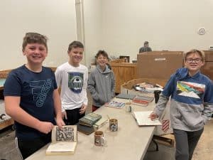 Middle School Students helped with donations at Gift and Thrift