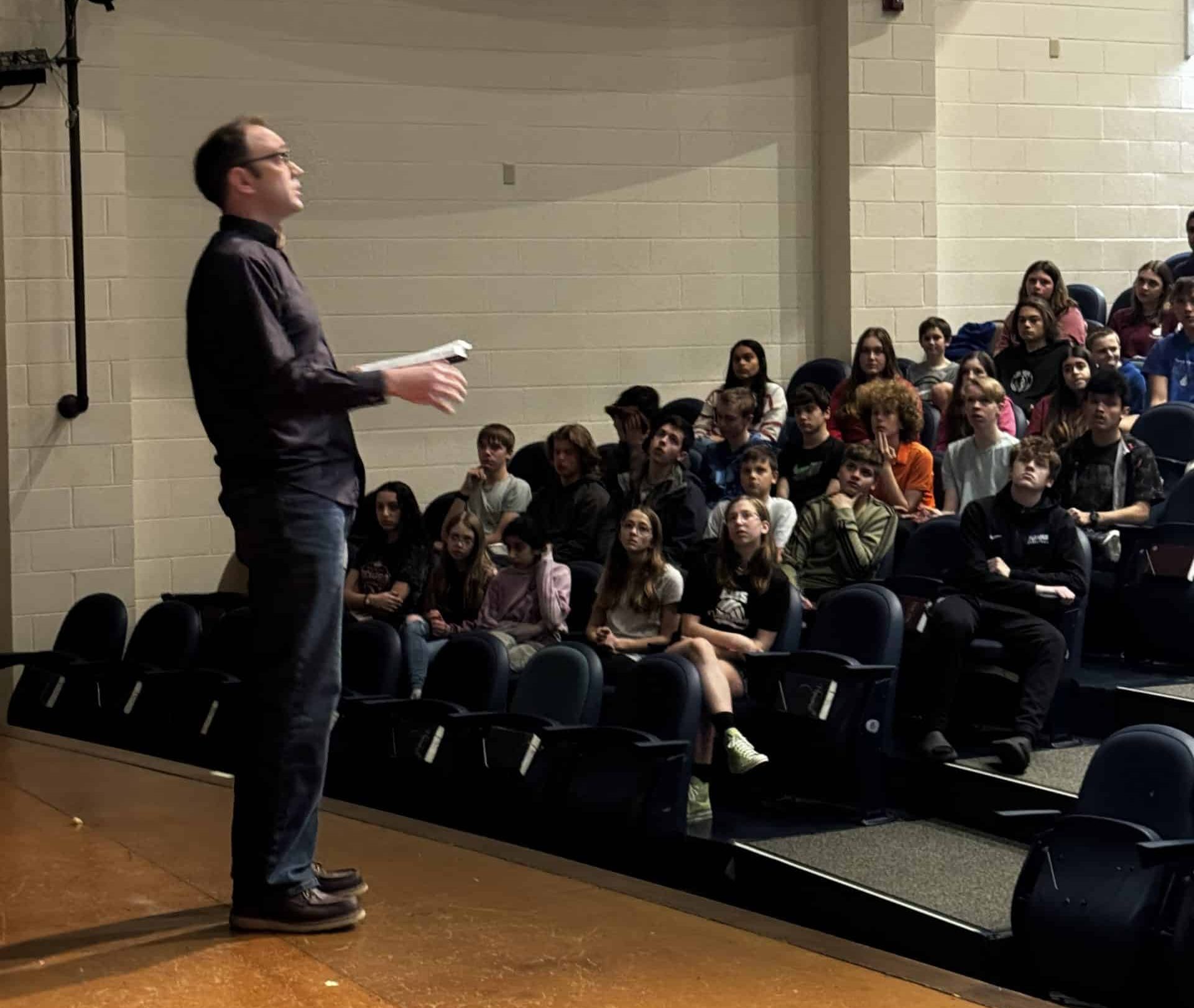 Mr. Stutzman leading a song in 2024
