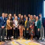 WeServe officers, Club Sponsors, Head of School and Director of Advancement, and Proud Parents